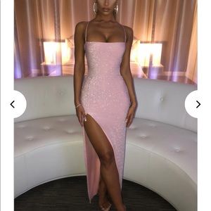 Baby boo Miley Maxi Dress - Pink Sparkle